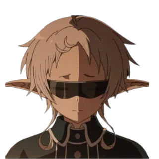 😞 Anime, Elf, Nhân vật, Fantasy, Bịt mắt telegram sticker