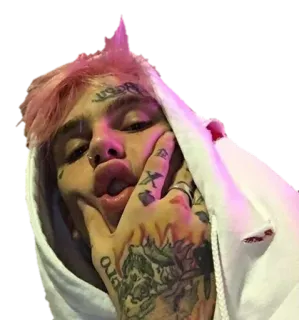 🦆 Lil Peep แร็ปเปอร์, เพลง, Lil Peep, นักร้อง, รอยสัก, หน้า telegram sticker