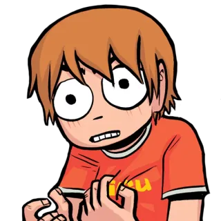😨 Scott Pilgrim Scott Pilgrim vs. the World scott pilgrim, anime, indie, cartoon, comic telegram sticker