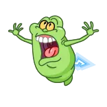 😱 Slimer Ghostbusters Ghostbusters, Slimer, fantôme, dessin animé, film, vert telegram sticker