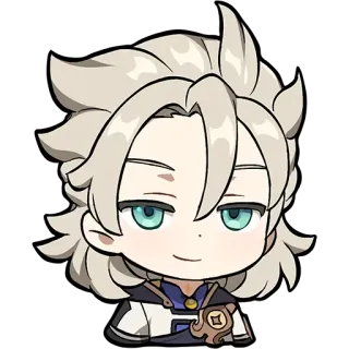 😏 Albedo Genshin Impact anime, game, chibi, character whatsapp sticker