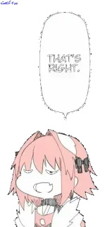 👌 THAT'S RIGHT. anime, manga, cute, affirmative telegram sticker