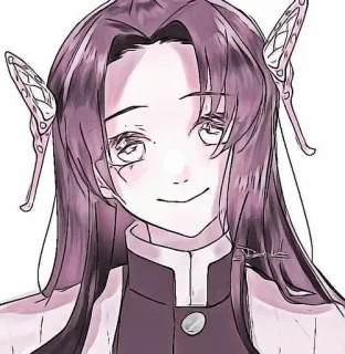 🌸 Shinobu Kocho Demon Slayer Anime, Demon Slayer, Shinobu Kocho, Manga, Kupu-kupu, Jepit rambut kupu-kupu whatsapp sticker