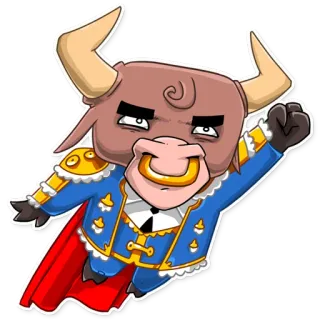 💪 Bulle, Cartoon, Tier, Lustig, Maskottchen, Held, Superheld telegram sticker