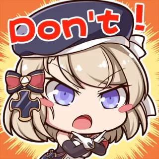 😡 Don't! sticker, anime, schattig, chibi, uitdrukking telegram sticker