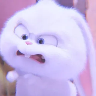 🐰 Snowball The Secret Life of Pets bunny, rabbit, cartoon, animated, pet, angry, cute, animal whatsapp sticker