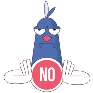 🙅 NO rejeição, negativo, negação, pare, proibição telegram sticker