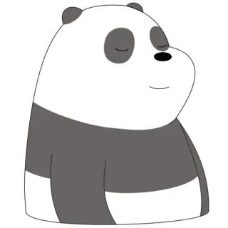 😌 Panda We Bare Bears Panda, We Bare Bears, Kartun, Lucu, Binatang, Beruang telegram sticker