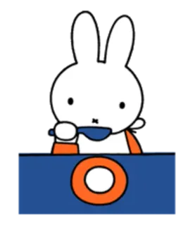 🍜 Miffy มิฟฟี่, กระต่าย, การ์ตูน, น่ารัก, อนิเมชั่น telegram sticker