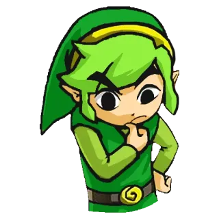 🤔 Link The Legend of Zelda Link, The Legend of Zelda, videojuego, Nintendo, personaje telegram sticker
