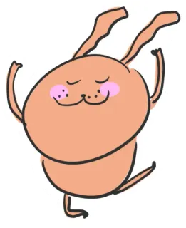🥳 coelho, animal, fofo, desenho animado telegram sticker