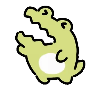 ⭐ crocodile, animal, mignon, dessin animé telegram sticker