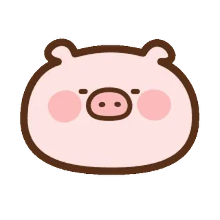 ⭐️ maiale, carino, animale, adesivo, rosa, cartone animato telegram sticker
