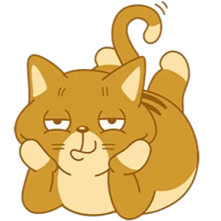 🙂 gatto, animale, animale domestico, carino, divertente, pigro telegram sticker