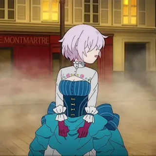 🌸 LE MONTMARTRE 动漫, 女孩, 连衣裙, 街道, 蒙马特, 时尚 telegram sticker