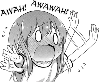 👩 AWAH! AWAWAH! anime, manga, shocked, kawaii, surprised, emotional telegram sticker