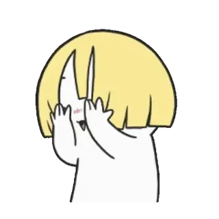 😳 Cartone animato, Personaggio, Carino, Kawaii, Illustrazione, Emoji telegram sticker