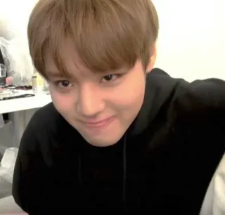 😌 kpop, asian, man, portrait, smile, hoodie telegram sticker