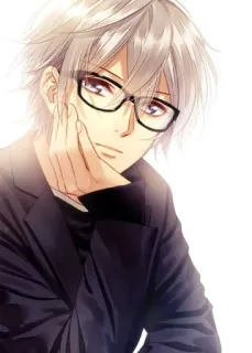 🤓 Anime, Manga, Brille, Kunst, Illustration telegram sticker
