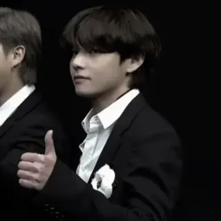 ⛓ person, thumbs up, kpop, bts, male, suit telegram sticker