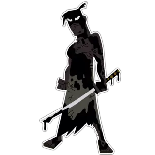 👿 Samurai, Schwert, Katana, Krieger, Waffe, Kampf, japanisch whatsapp sticker