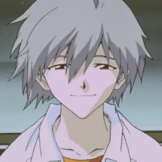 🧊 Kaworu Nagisa Neon Genesis Evangelion anime, character, kaworu, evangelion, smile telegram sticker
