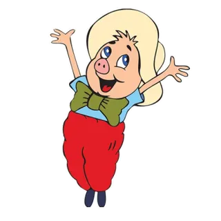 👻 мультфильм, свинья, персонаж, детский, милый, иллюстрация telegram sticker