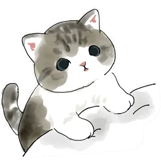 ☺️ 猫, 子猫, かわいい, 動物, ペット, 漫画 telegram sticker