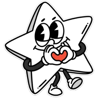 ❤️ stella, cartone animato, cuore, amore, personaggio, carino telegram sticker