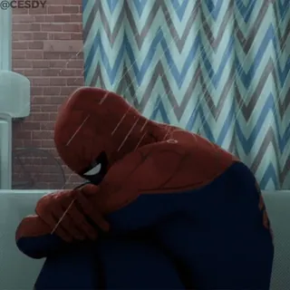 😭 Spider-Man sedih, spider-man, marvel, superhero, menangis telegram sticker