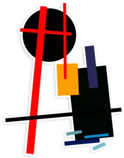 😕 abstract, geometric, shapes, modern, art telegram sticker