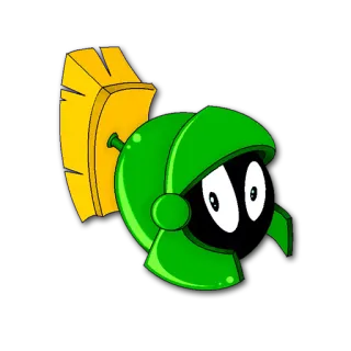 😊 Marvin the Martian Looney Tunes dibujos animados, espacio, casco, personaje, animación whatsapp sticker