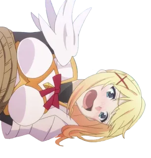 ❤️ Darkness Konosuba 动漫, 幻想, 骑士, 金发, 工口 telegram sticker