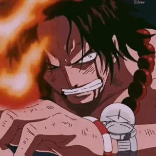 🔥 Portgas D. Ace One Piece anime, fuoco, pirata, combattimento, one piece, portgas d. ace telegram sticker