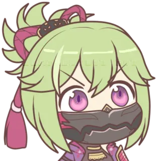 😶 Kuki Shinobu Genshin Impact anime, genshin impact, kuki shinobu, cute, video game whatsapp sticker