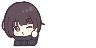 ❤️ Fille anime, Doigt d'honneur, Offensant, Grossier, Sticker telegram sticker