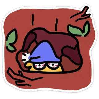 🥱 sticker, cartoon, fantasy, figur, illustration, zeichnung, kunst telegram sticker