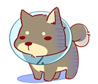 🐶 หมา, สัตว์, สัตว์เลี้ยง, กรวย, น่ารัก, การ์ตูน telegram sticker
