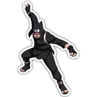 💥 Anime, Ninja, Personagem, Artes Marciais, Capuz, Luvas telegram sticker