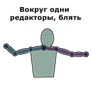 ⛄ Вокруг одни редакторы, блять editoren, fluchen, russisch, text telegram sticker
