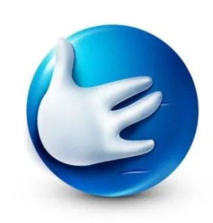 👤 Hand, Geste, Abstrakt, Blau, Symbol whatsapp sticker