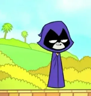 ✨ Raven Teen Titans Go! Cartoon, Superheld, Personage, Teen Titans, Raven telegram sticker