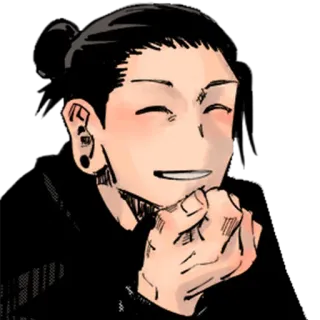 😊 Suguru Geto Jujutsu Kaisen anime, manga, smiling, friend, cute telegram sticker