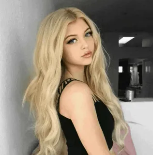 😕 vrouw, blond, portret, meisje, model, schoonheid telegram sticker