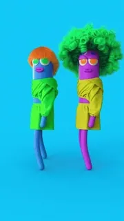 💃 3D, Personaggi, Colorato, Groovy, Stile, Renderizzato telegram sticker
