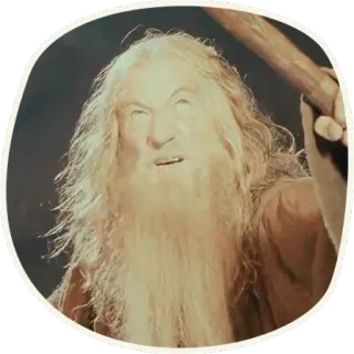 😠 Gandalf Lord of the Rings 마법사, 판타지, 마법, 지팡이, 노인, 강력한, 영화, 간달프 telegram sticker