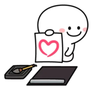 ❤ Cartoon, Herz, Liebe, Zeichnung, Süß, Kunst whatsapp sticker