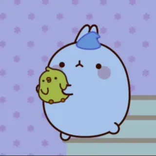 🌟 bunny, chick, cute, cartoon, animal, sleepy, kawaii telegram sticker