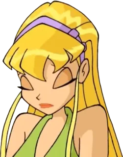 😓 Stella Winx Club fada, moda, loira, desenho animado, magia telegram sticker