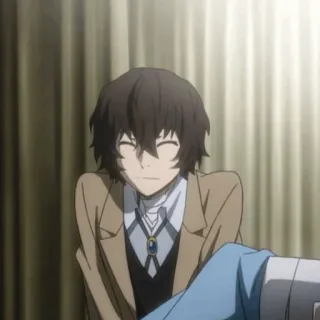 🥂 Osamu Dazai Bungo Stray Dogs Anime, Bungo Stray Dogs, Osamu Dazai, Personagem, Sorrindo telegram sticker